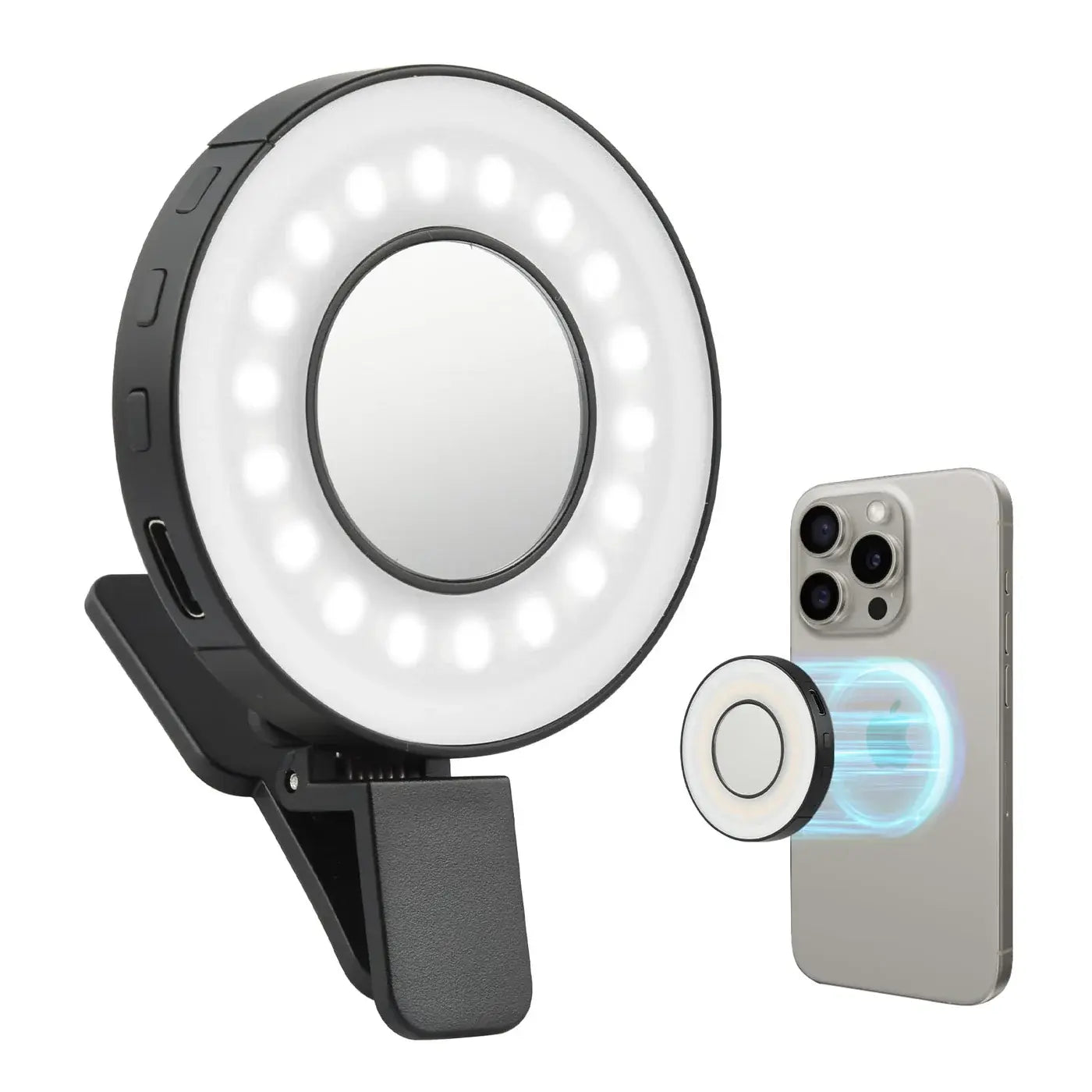 Magnetic Clip-On Smartphone Ring Led Light Athena Pure