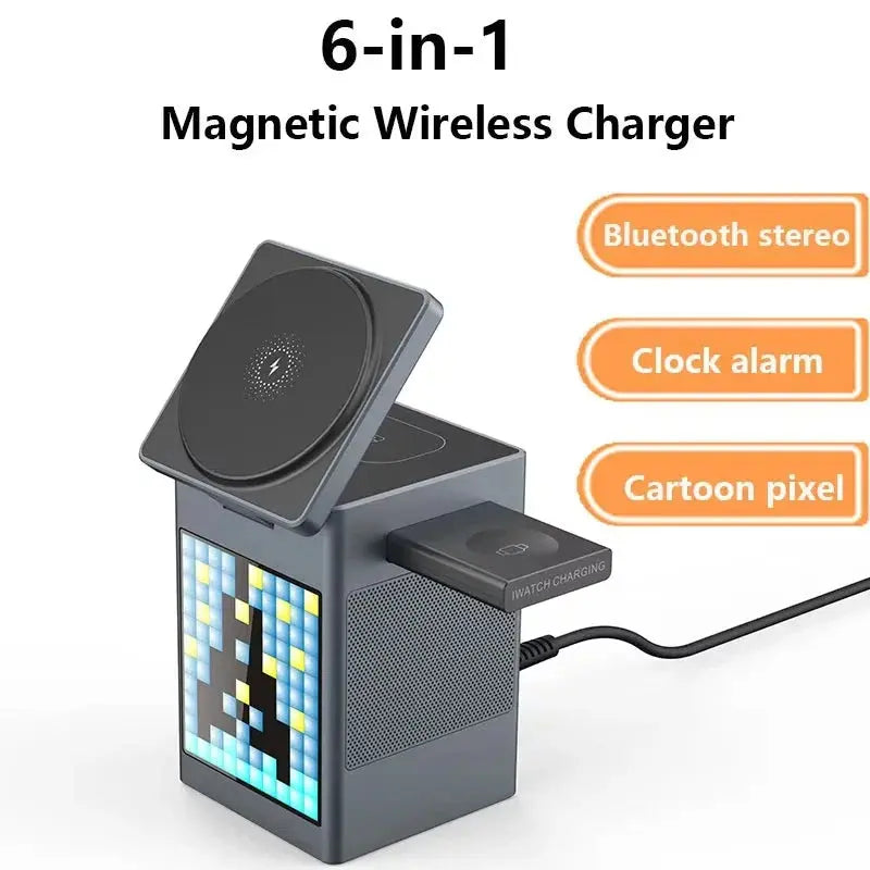 6 in 1 Magnetic Wireless Charger & Speaker Best Style