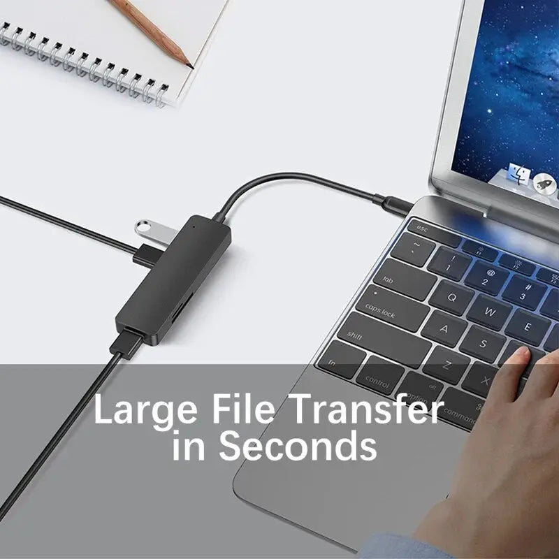 Type C Hub 5 IN 1 Multi Splitter Adapter Best Style