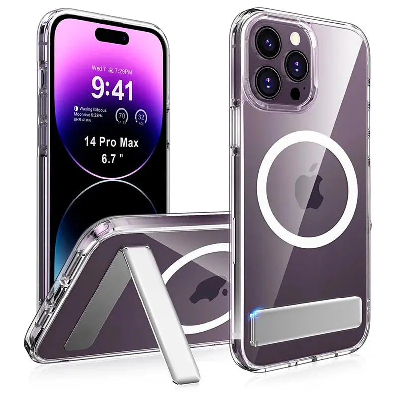 Clear iPhone Magnetic Case with Stand Best Style