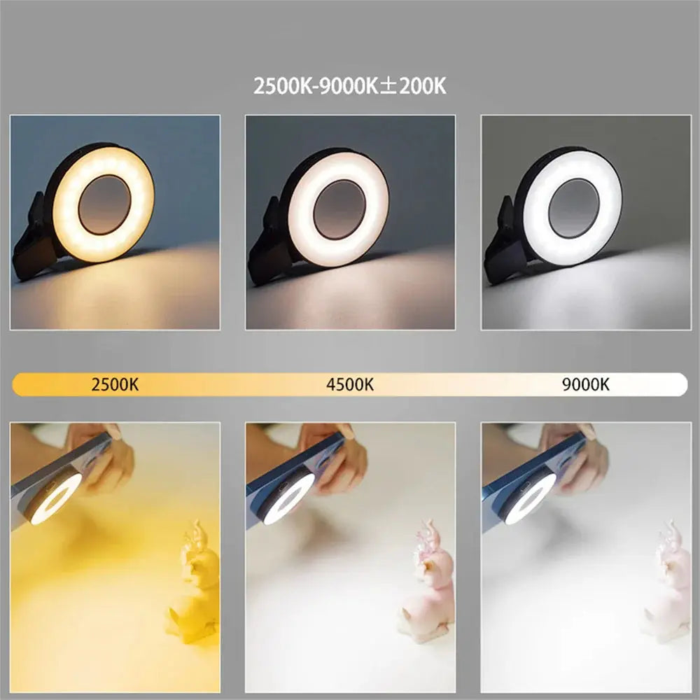 Magnetic Clip-On Smartphone Ring Led Light Athena Pure
