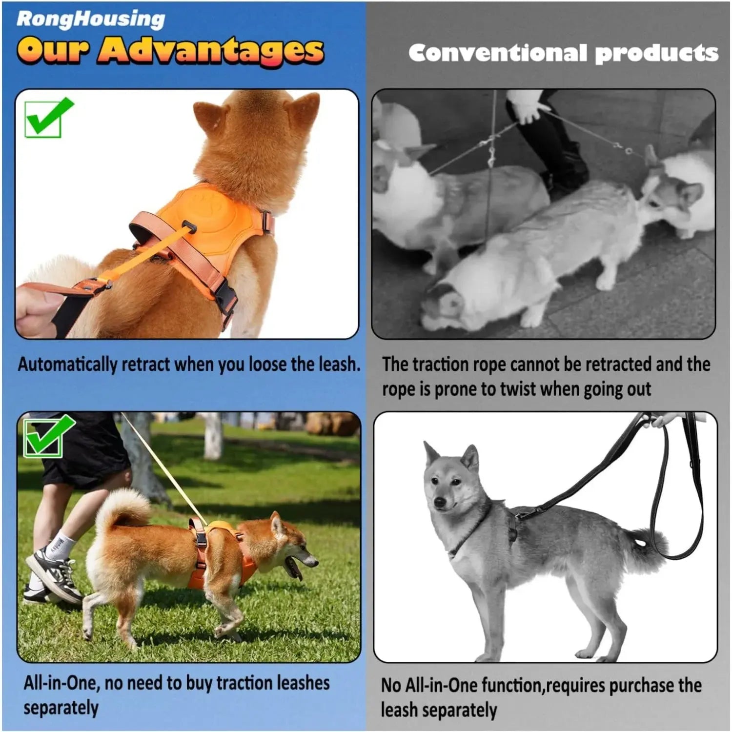 Dog Harness and Automatic Retractable Leash Kit - Best Style