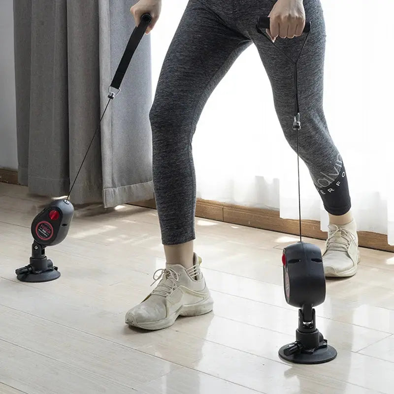 Versatile Suction-Cup Resistance Pull Down Rope Trainer for Home Workouts - Best Style