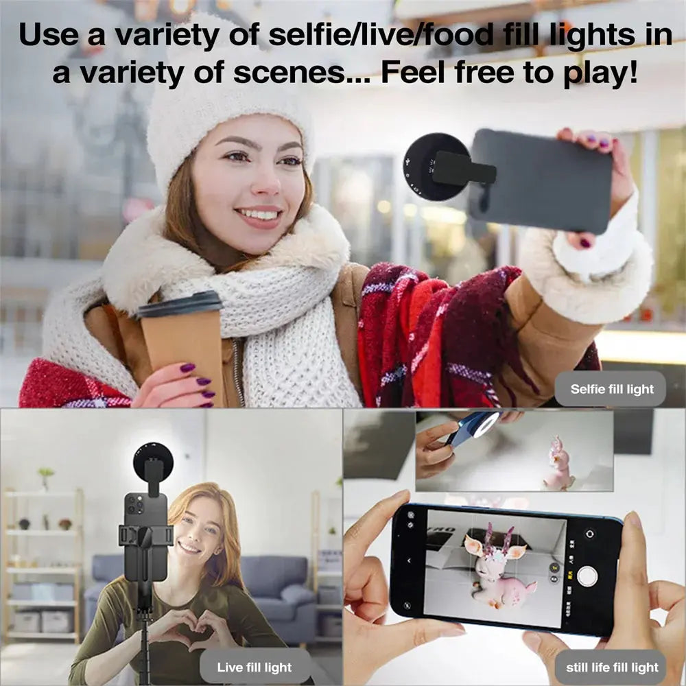 Magnetic Clip-On Smartphone Ring Led Light Athena Pure