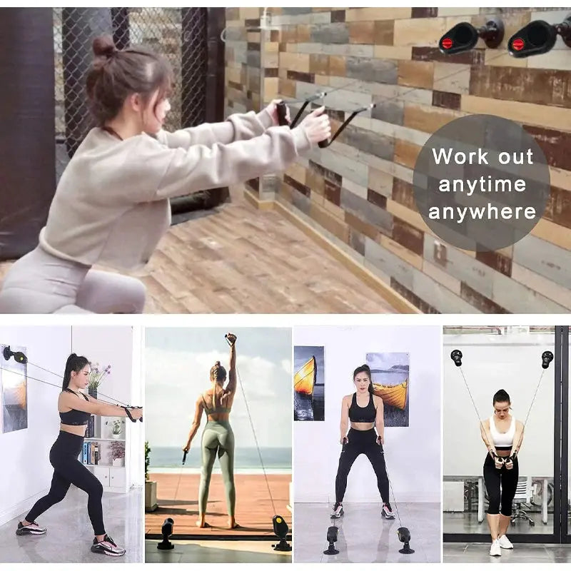 Versatile Suction-Cup Resistance Pull Down Rope Trainer for Home Workouts - Best Style