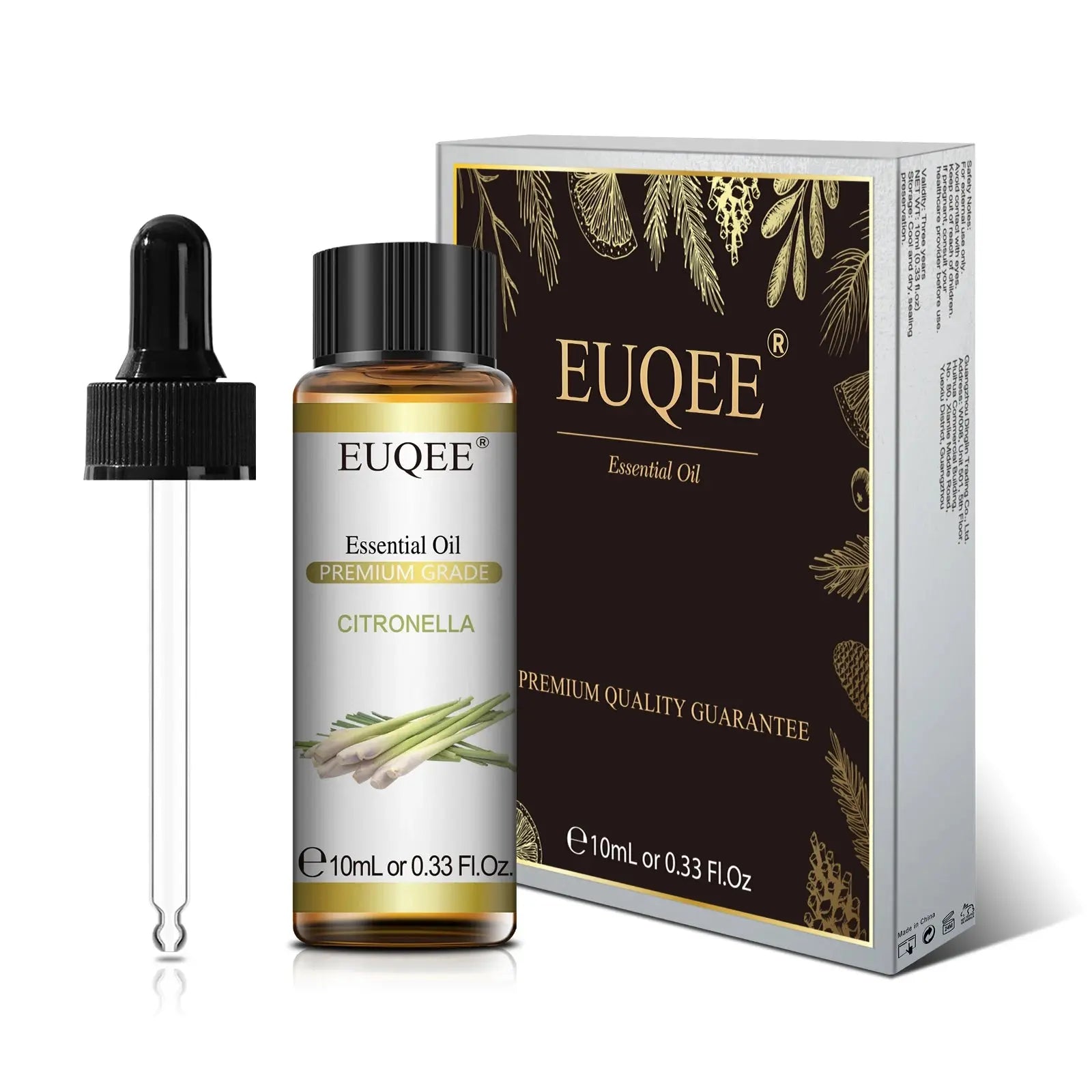 EUQEE 10ml Pure Natural Essential Oil Lavender Jasmine Eucalyptus Vanilla Sandalwood Sweet Orange Lemon Oregano Neroli Fragrance Best Style
