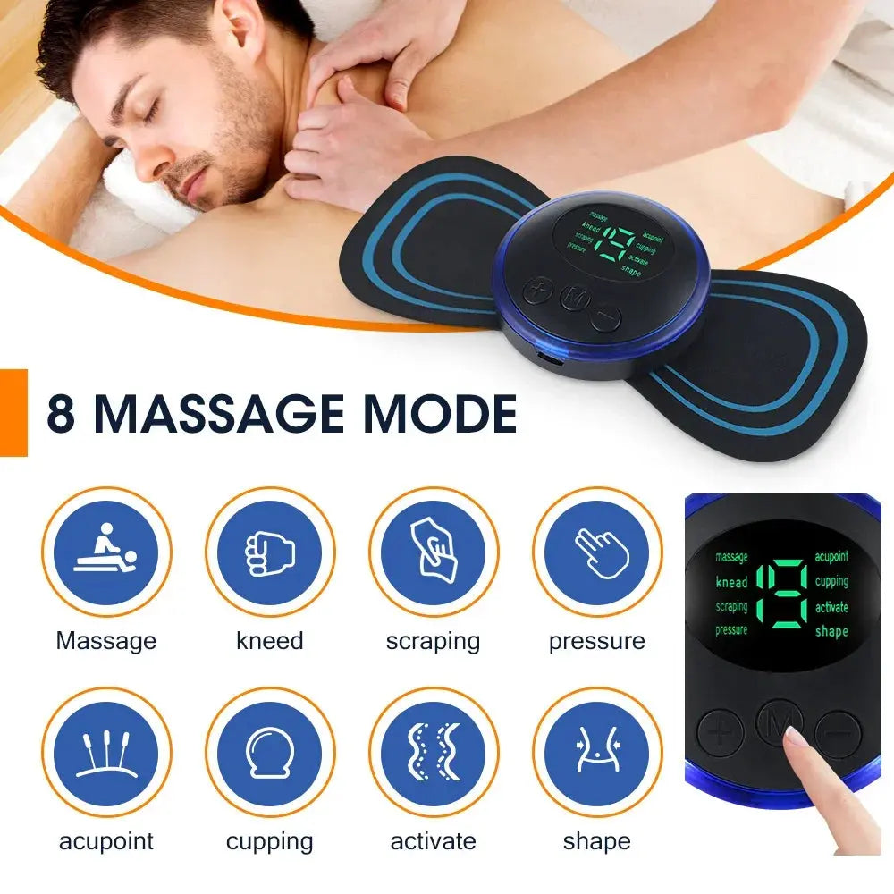 Electric Neck Massager EMS Muscle Massage Stimulator Low Frequency Instrument Back Cervical Calf Patches Pain Joints Mini Device Best Style