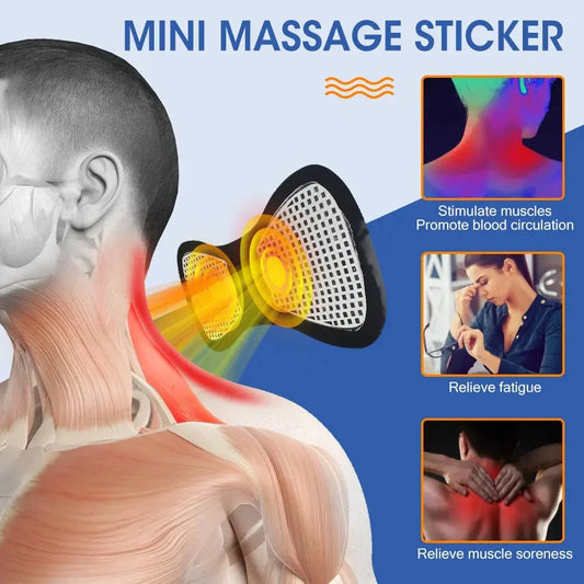 Electric Neck Massager EMS Muscle Massage Stimulator Low Frequency Instrument Back Cervical Calf Patches Pain Joints Mini Device Best Style