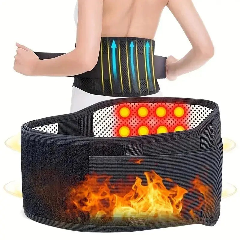 1pc Adjustable Self-heating Magnetic Therapy Back And Waist Support Belt, Waist Massage Belt Sports Support Belt, Body Care Belt Best Style