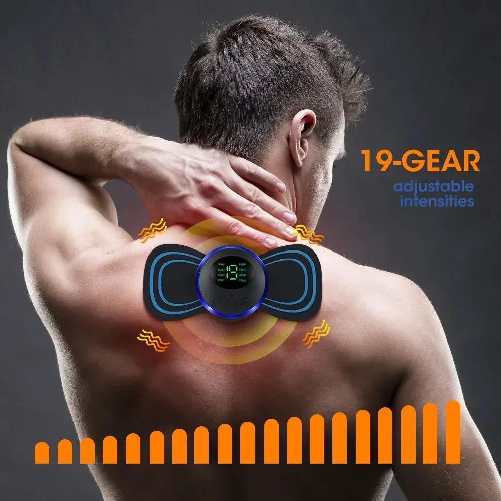 Electric Neck Massager EMS Muscle Massage Stimulator Low Frequency Instrument Back Cervical Calf Patches Pain Joints Mini Device Best Style