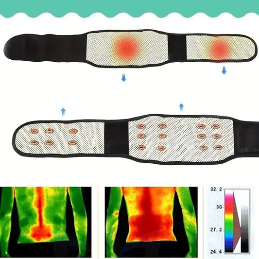 1pc Adjustable Self-heating Magnetic Therapy Back And Waist Support Belt, Waist Massage Belt Sports Support Belt, Body Care Belt Best Style