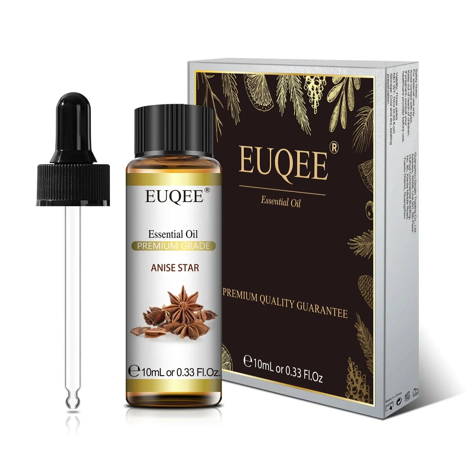 EUQEE 10ml Pure Natural Essential Oil Lavender Jasmine Eucalyptus Vanilla Sandalwood Sweet Orange Lemon Oregano Neroli Fragrance Best Style